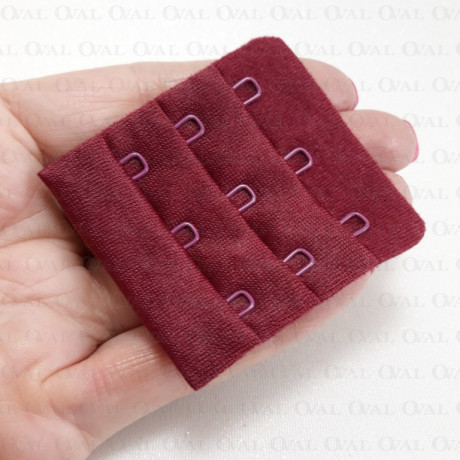 Zapięcie do biustonosza  50mm/1,10 lub 100szt bordo 5593