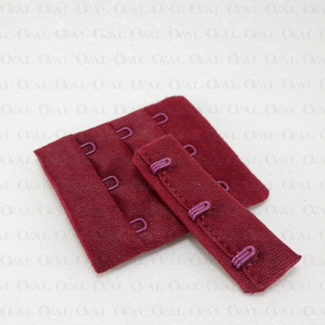 Zapięcie do biustonosza  50mm/1,10 lub 100szt bordo 5593