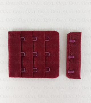 Zapięcie do biustonosza  50mm/1,10 lub 100szt bordo 5593