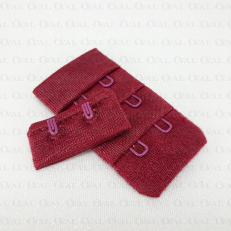 Zapięcie do biustonosza 30mm/ 1,10 lub 100szt  bordo 5594