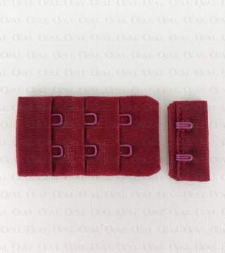 Zapięcie do biustonosza 30mm/ 1,10 lub 100szt  bordo 5594
