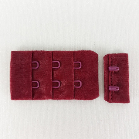 Zapięcie do biustonosza 30mm/ 1,10 lub 100szt bordo 5594 - 29317