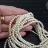 Perła szklana na sznurze ,szara 4mm,6mm,8mm, 1854