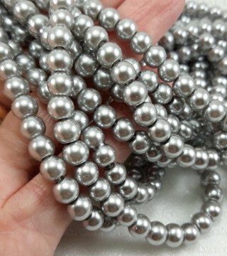 Perła szklana na sznurze 4mm,6mm,8mm, 1854