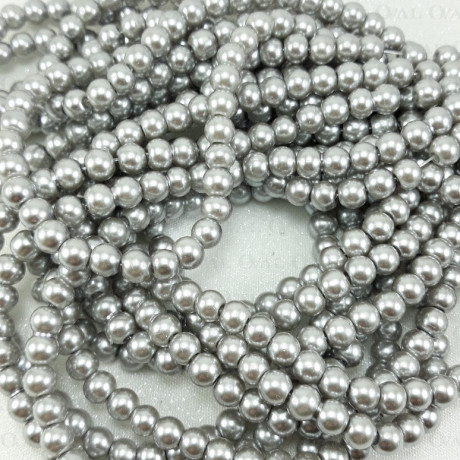 Perła szklana na sznurze 4mm,6mm,8mm, 1854