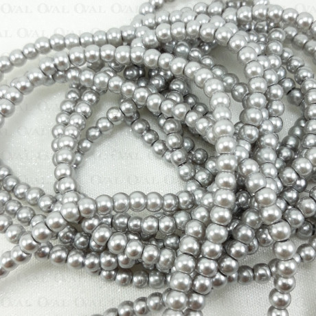 Perła szklana na sznurze 4mm,6mm,8mm, 1854