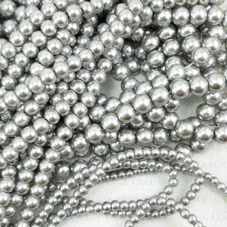 Perła szklana na sznurze 4mm,6mm,8mm, 1854