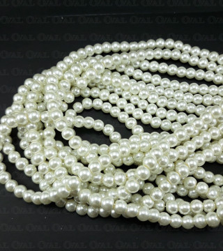 Perła szklana na sznurze 6mm 5607