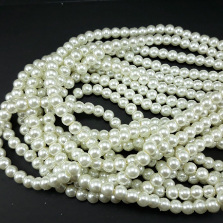 Perła szklana na sznurze 6mm 5607 - 29391