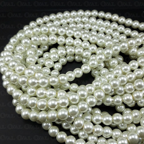 Perła szklana na sznurze 8mm 5608