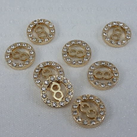 Guzik metalowy 10mm/8szt 5611