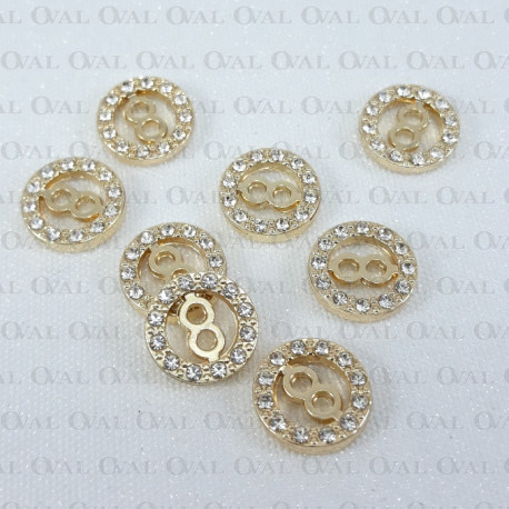 Guzik metalowy 10mm/8szt 5611 - 29443