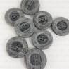 Guzik poliestrowy szary 35mm/10 lub 100szt  5625 PU8