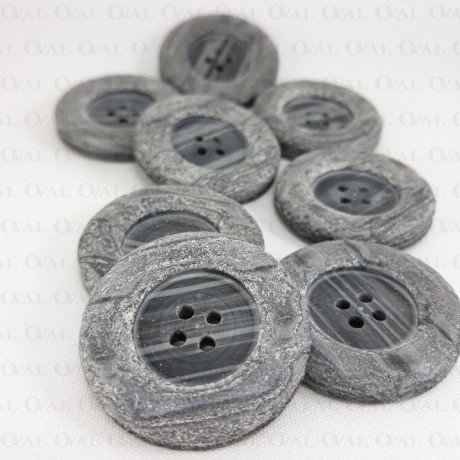 Guzik poliestrowy szary 35mm/10 lub 100szt  5625 PU8