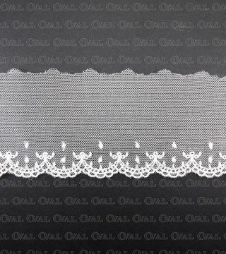 Koronka haft na tiulu 70mm/1y  śmietana 4907