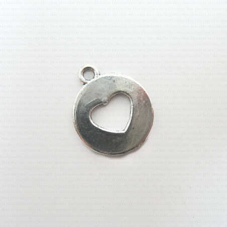 Decorative round tag – Heart no. 1554