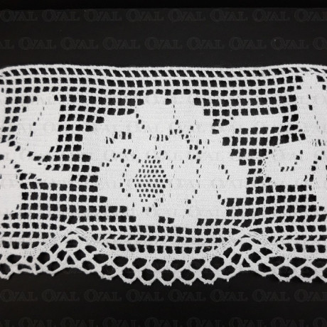Koronka bawełniana 110mm/1m biała 5641