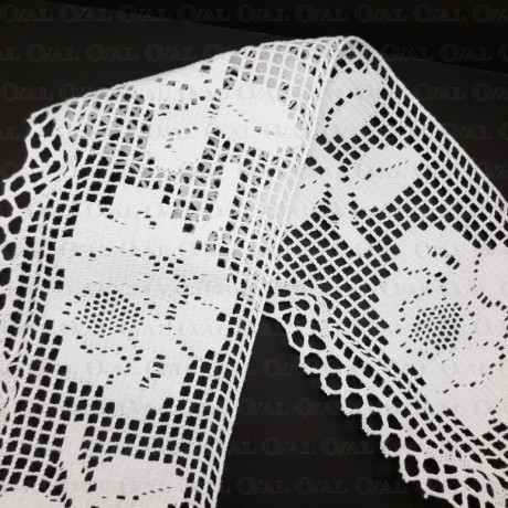 Koronka bawełniana 110mm/1m biała 5641