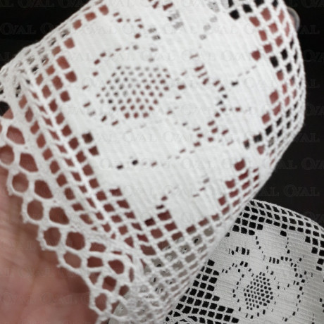 Koronka bawełniana 110mm/1m biała 5641