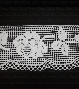 Koronka bawełniana 110mm/1m biała 5641