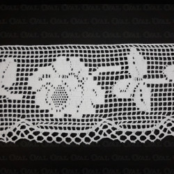 Koronka bawełniana 110mm/1m biała 5641 Koronka bawełniana 110mm/1m biała 5641