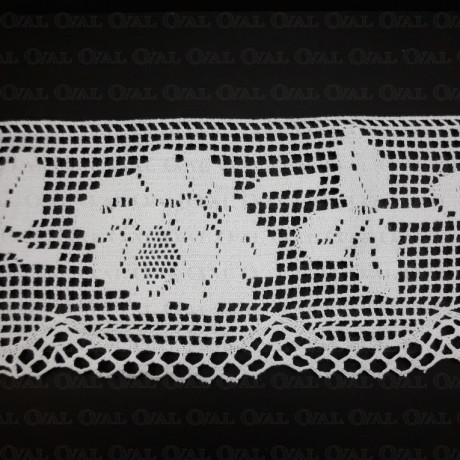 Koronka bawełniana 110mm/1m biała 5641