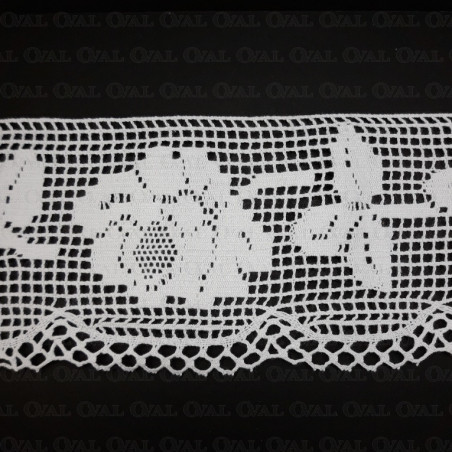 Koronka bawełniana 110mm/1m biała 5641