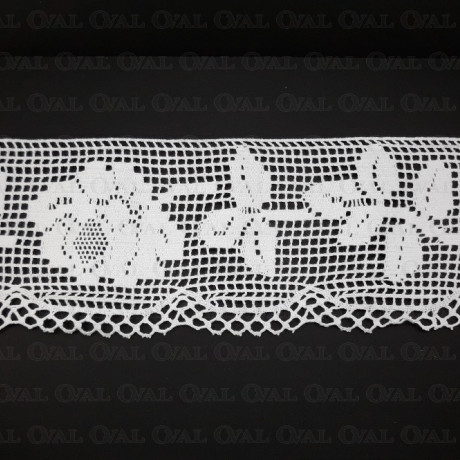 Koronka bawełniana 110mm/1m biała 5641