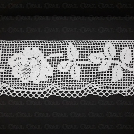 Koronka bawełniana 110mm/1m biała 5641 - 29591