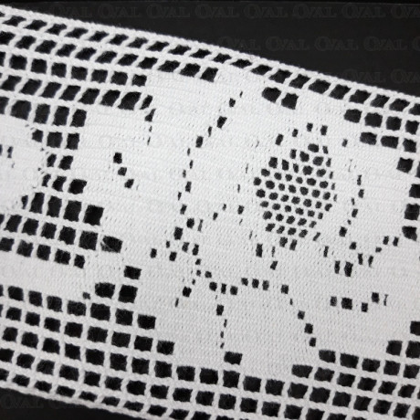 Koronka bawełniana 110mm/1m biała 5641