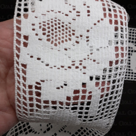 Koronka bawełniana 110mm/1m biała 5641