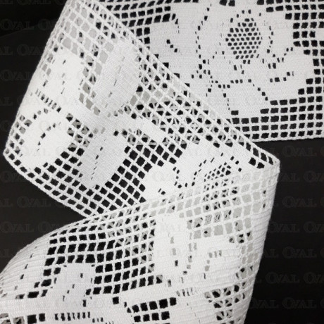 Koronka bawełniana 110mm/1m biała 5641
