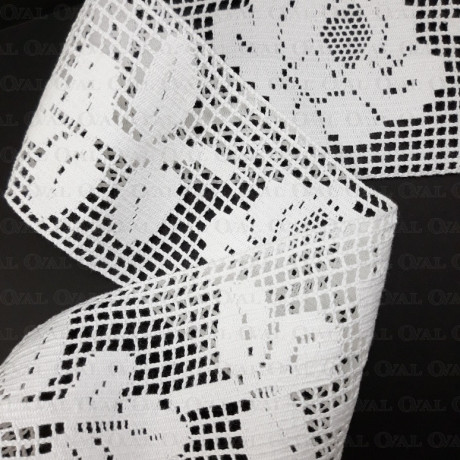 Koronka bawełniana 110mm/1m biała 5641