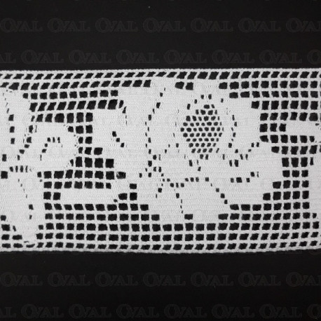 Koronka bawełniana 110mm/1m biała 5641 - 29596