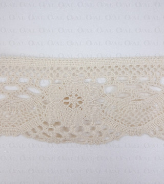 Koronka bawełniana 80mm/1lub 25m ecru 5643