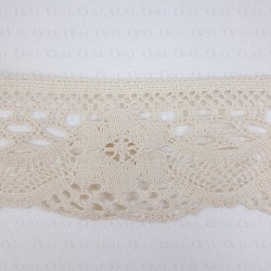 Koronka bawełniana 80mm/1lub 25m ecru 5643 Koronka bawełniana 80mm/1lub 25m ecru 5643