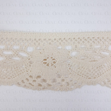 Koronka bawełniana 80mm/1lub 25m ecru 5643