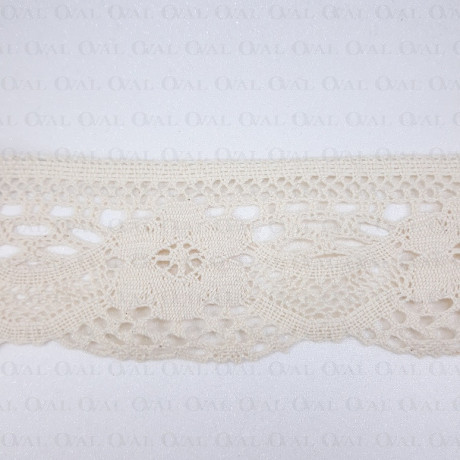 Koronka bawełniana 80mm/1lub 25m ecru 5643