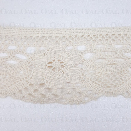Koronka bawełniana 80mm/1lub 25m ecru 5643 - 29601