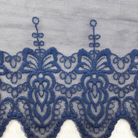 Koronka haft na tiulu 210mm/1y granat 3037 - 29683