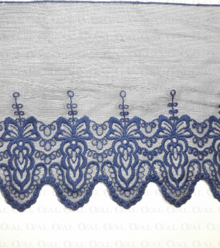 Koronka haft na tiulu 210mm/1y granat 3037