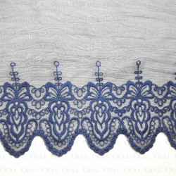 Koronka haft na tiulu 210mm/1y granat 3037