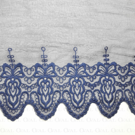 Koronka haft na tiulu 210mm/1y granat 3037