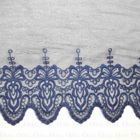 Koronka haft na tiulu 210mm/1y granat 3037 - 29684