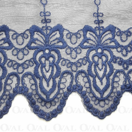 Koronka haft na tiulu 210mm/1y granat 3037