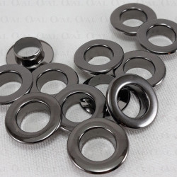 Oczka nierdzewne 10mm/200szt ciemny nikiel PŁASKIE 4820 Oczka nierdzewne 10mm/200szt ciemny nikiel PŁASKIE 4820