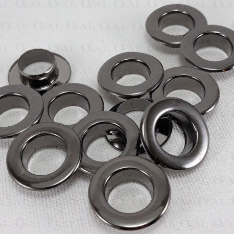 Oczka nierdzewne 10mm/200szt ciemny nikiel PŁASKIE 4820 - 29722