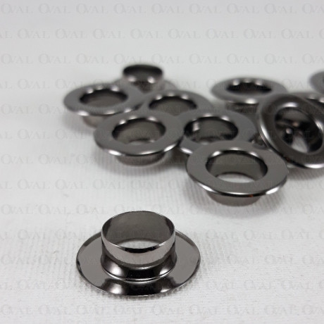 Oczka nierdzewne 10mm/200szt   ciemny nikiel  PŁASKIE 4820