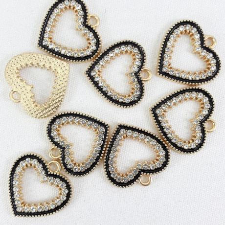 Przywieszka ozdobna  złote serce   5681