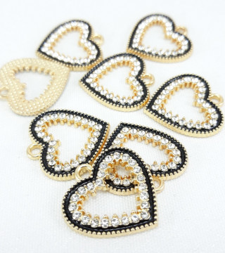 Przywieszka ozdobna  złote serce   5681